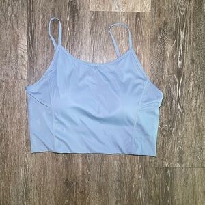 Women’s Plus Size Steel Blue Cropped Athletic Top